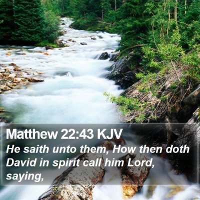 Matthew 22:43 KJV Bible Verse Image