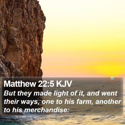 Matthew 22:5 KJV Bible Verse Image