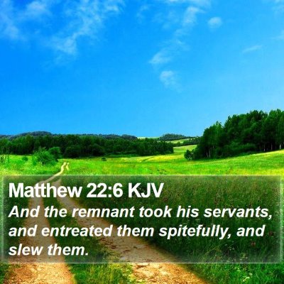 Matthew 22:6 KJV Bible Verse Image