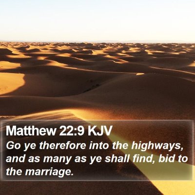 Matthew 22:9 KJV Bible Verse Image
