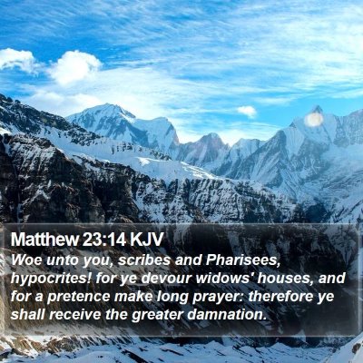 Matthew 23:14 KJV Bible Verse Image