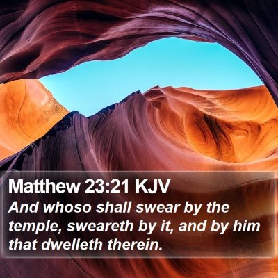 Matthew 23:21 KJV Bible Verse Image