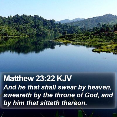 Matthew 23:22 KJV Bible Verse Image