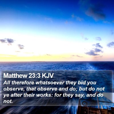 Matthew 23:3 KJV Bible Verse Image