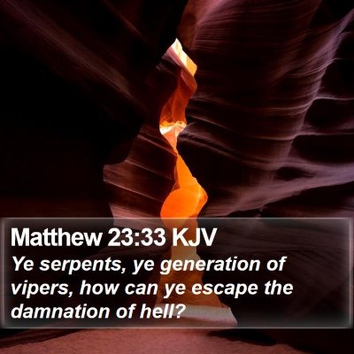 Matthew 23:33 KJV Bible Verse Image