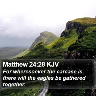 Matthew 24:28 KJV Bible Verse Image