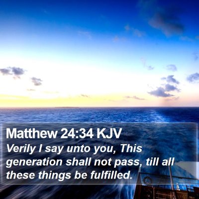 Matthew 24:34 KJV Bible Verse Image