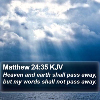 Matthew 24:35 KJV Bible Verse Image