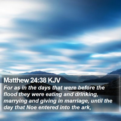 Matthew 24:38 KJV Bible Verse Image