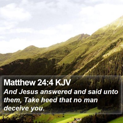 Matthew 24:4 KJV Bible Verse Image