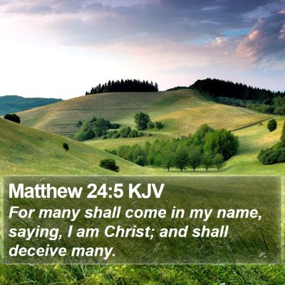 Matthew 24:5 KJV Bible Verse Image