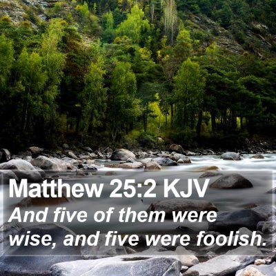 Matthew 25:2 KJV Bible Verse Image