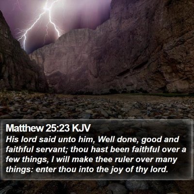 Matthew 25:23 KJV Bible Verse Image