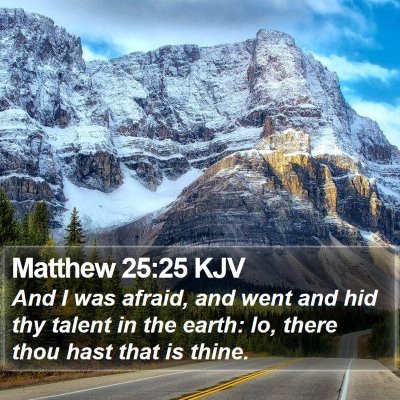 Matthew 25:25 KJV Bible Verse Image