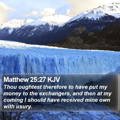 Matthew 25:27 KJV Bible Verse Image