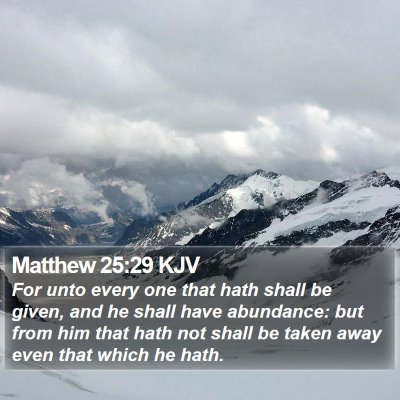 Matthew 25:29 KJV Bible Verse Image