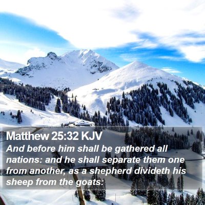 Matthew 25:32 KJV Bible Verse Image