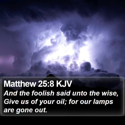 Matthew 25:8 KJV Bible Verse Image