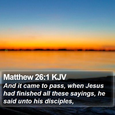 Matthew 26:1 KJV Bible Verse Image