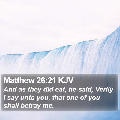 Matthew 26:21 KJV Bible Verse Image