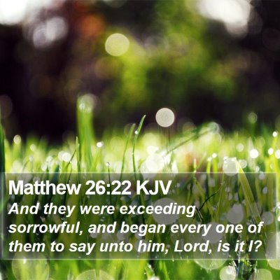Matthew 26:22 KJV Bible Verse Image