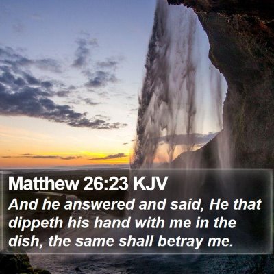 Matthew 26:23 KJV Bible Verse Image