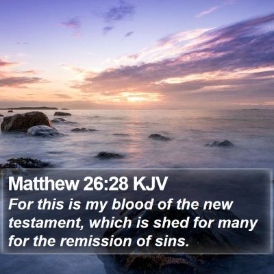 Matthew 26:28 KJV Bible Verse Image