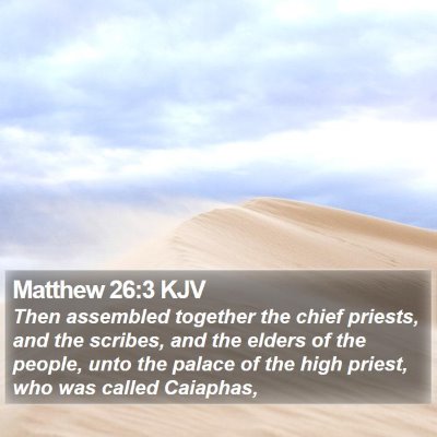 Matthew 26:3 KJV Bible Verse Image
