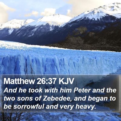 Matthew 26:37 KJV Bible Verse Image