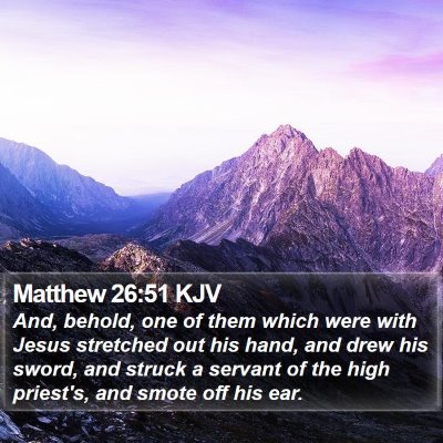 Matthew 26:51 KJV Bible Verse Image