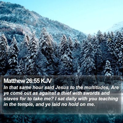 Matthew 26:55 KJV Bible Verse Image