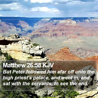 Matthew 26:58 KJV Bible Verse Image