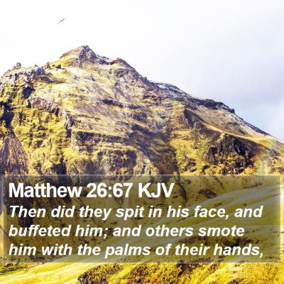 Matthew 26:67 KJV Bible Verse Image