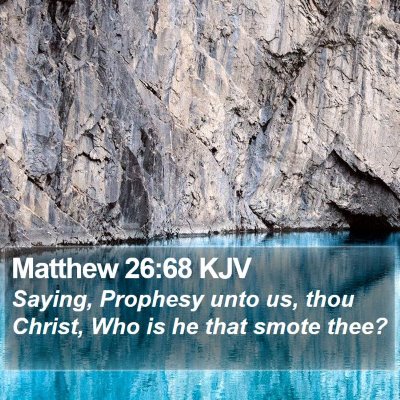Matthew 26:68 KJV Bible Verse Image