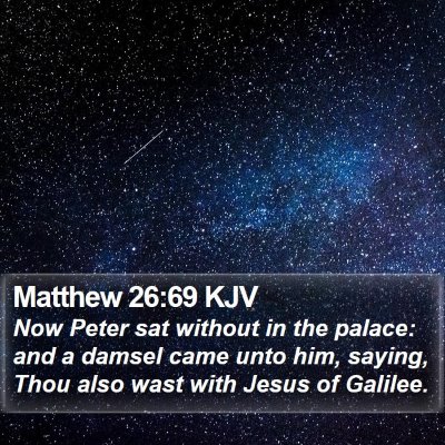 Matthew 26:69 KJV Bible Verse Image