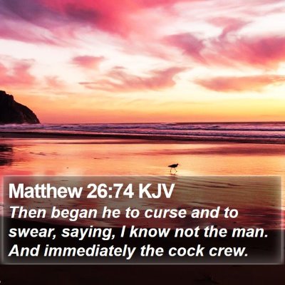 Matthew 26:74 KJV Bible Verse Image