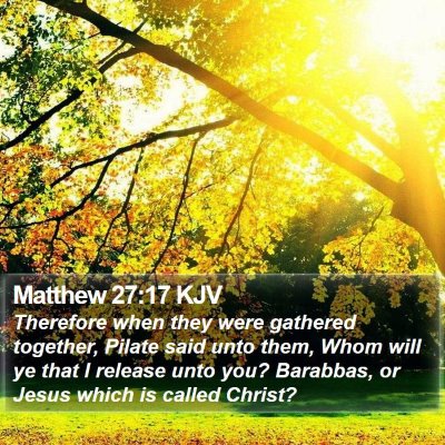 Matthew 27:17 KJV Bible Verse Image