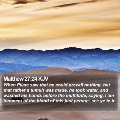 Matthew 27:24 KJV Bible Verse Image