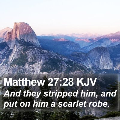 Matthew 27:28 KJV Bible Verse Image