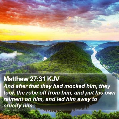 Matthew 27:31 KJV Bible Verse Image