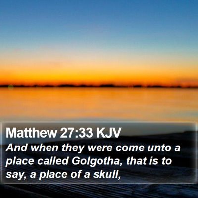 Matthew 27:33 KJV Bible Verse Image