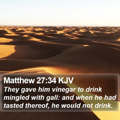 Matthew 27:34 KJV Bible Verse Image