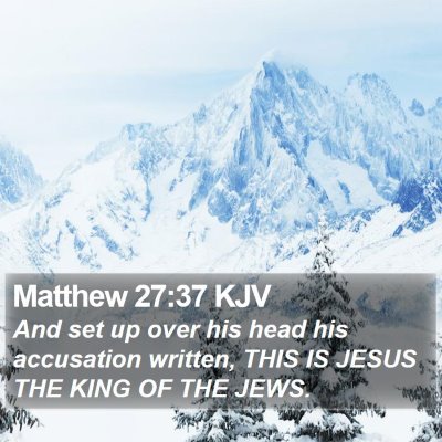 Matthew 27:37 KJV Bible Verse Image