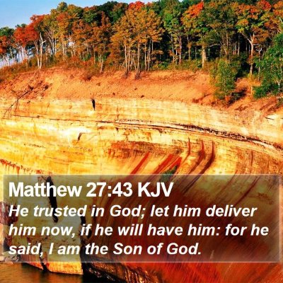 Matthew 27:43 KJV Bible Verse Image
