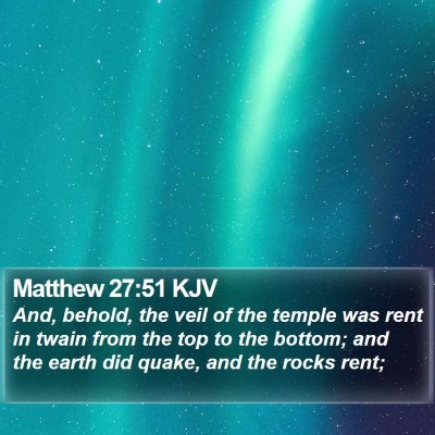 Matthew 27:51 KJV Bible Verse Image