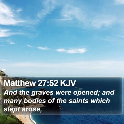 Matthew 27:52 KJV Bible Verse Image