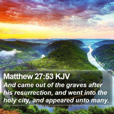 Matthew 27:53 KJV Bible Verse Image
