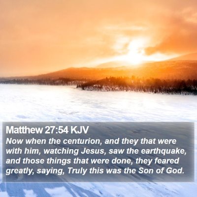 Matthew 27:54 KJV Bible Verse Image