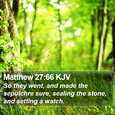 Matthew 27:66 KJV Bible Verse Image