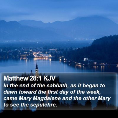Matthew 28:1 KJV Bible Verse Image